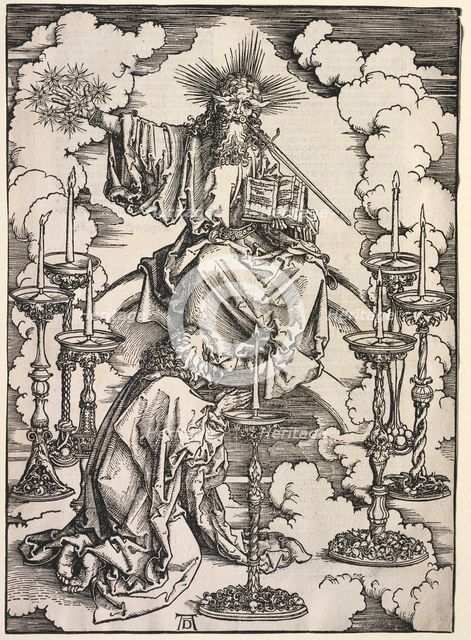 Revelation of St. John: St. John Beholding the Seven Candlesticks, 1511. Creator: Albrecht Dürer (German, 1471-1528).