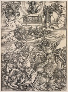 Revelation of St. John: The Four Destroying Angels, 1511. Creator: Albrecht Dürer (German, 1471-1528)