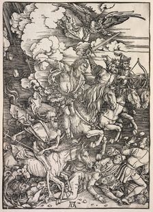 Revelation of St. John: The Four Horsemen, 1511. Creator: Albrecht Dürer (German, 1471-1528)