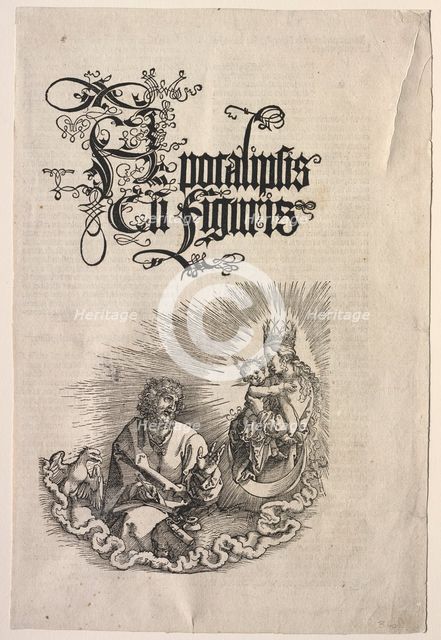 Revelation of St. John: Title Page to the Apocalypse, 1511. Creator: Albrecht Dürer (German, 1471-1528).