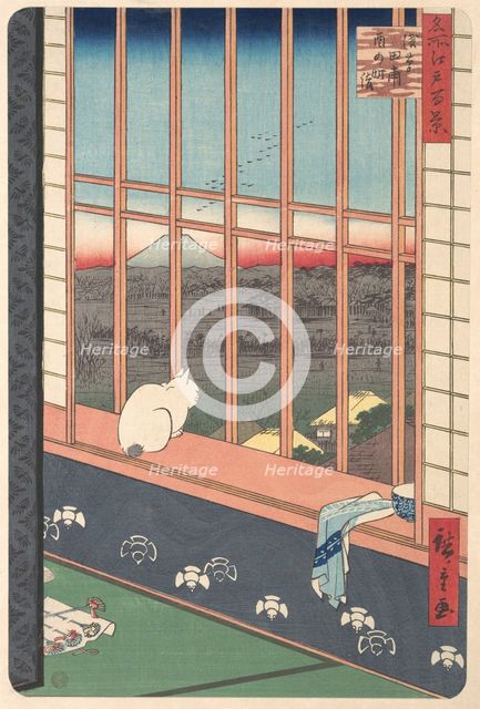 Revelers Returned from the Tori no Machi Festival at Asakusa, from the series One Hundred ..., 1857. Creator: Ando Hiroshige.