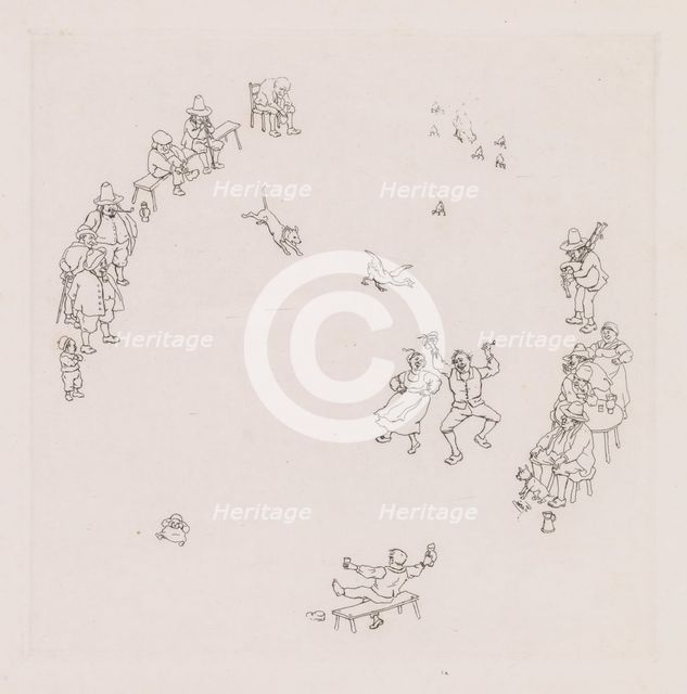 Revelers (Ribauds et Ribaudes). Creator: Léonce Justin Alexandre Petit (French, 1839-1894).