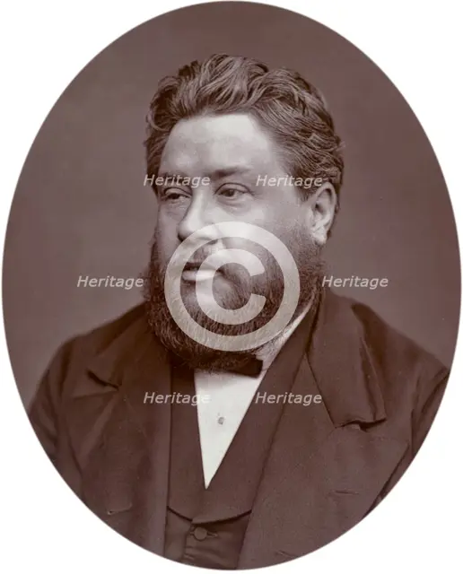 Reverand Charles Haddon Spurgeon, pastor of the Metropolitan Tabernacle, 1880. Creator: Lock & Whitfield.