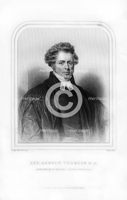 Reverend Andrew Thomson, Scottish clergyman, 1870.Artist: Charles Holl