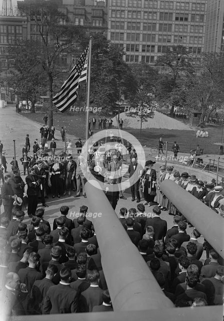 Reverend Herbert Shipman addressing recruits, 1917. Creator: Bain News Service.