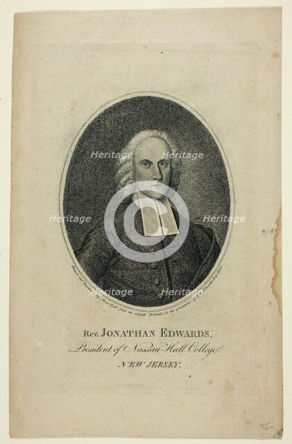 Reverend Jonathan Edwards, 1808. Creator: Abner Reed.