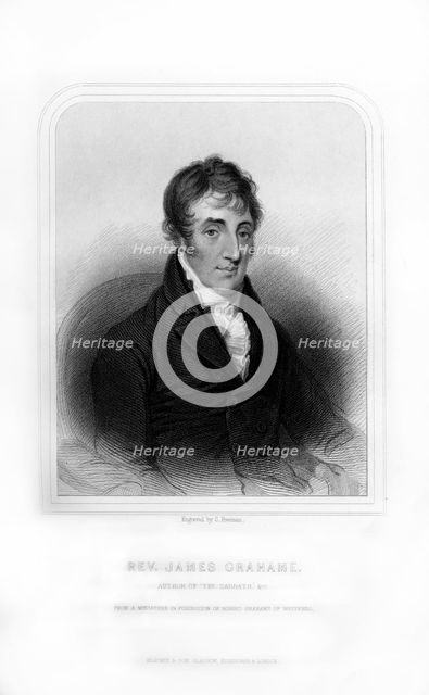 Reverend James Grahame, Scottish poet, (1870).Artist: S Freeman