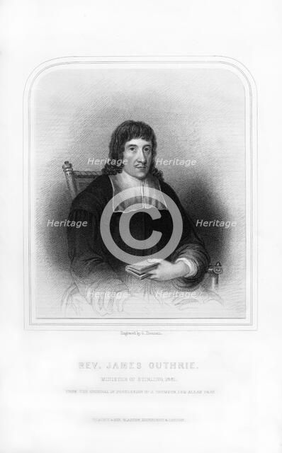 Reverend James Guthrie, Minister of Stirling, 1661, (1870).Artist: S Freeman