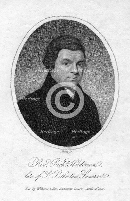 Reverend Richard Herdsman, 1816.Artist: Blood