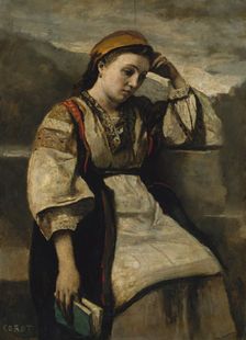 Reverie, ca. 1860-65. Creator: Jean-Baptiste-Camille Corot