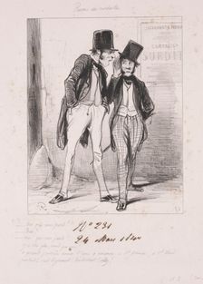 Revers des médailles: Moi qui vous parle, 1840. Creator: Paul Gavarni (French, 1804-1866)