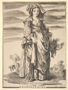 Reverse copy of Neapolitaine, from Recueil de diverses fig.res étrangeres Inventée..., 18th century. Creator: Unknown
