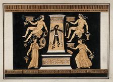 Reverse of the Greek red-figured volute-krater also known as "the Hamilton Vase..., 1760-9. Creator: Augustin Dahlsteen