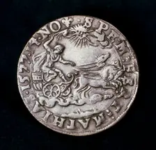 Reverse of a medal commemorating the bright comet of 1577. Creator: Unknown