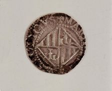Reverse of a one-real coin in silver, during the reign of Philip III, found in Majorca