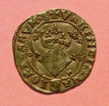 Reverse of a Ducat, currency of the time of Ferdinand II The Catholic mint in Valencia