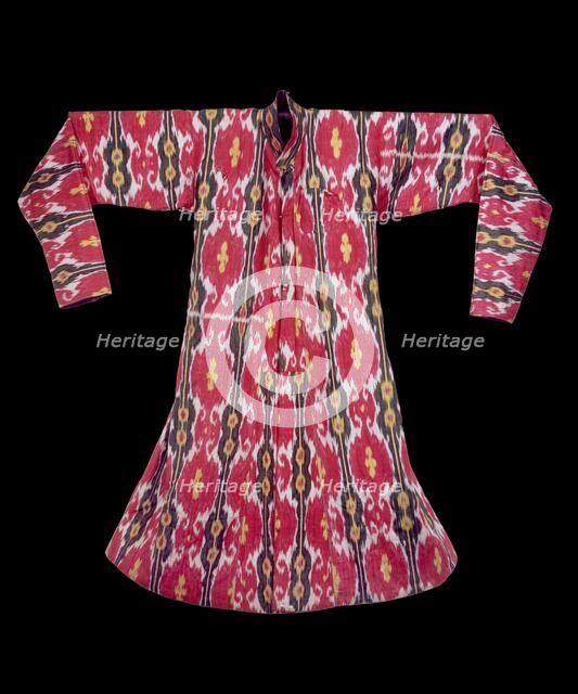 Reversible ikat coat, 1801-1869. Artist: Unknown.