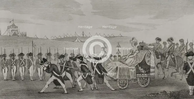 Review of Badajoz, Spain, 1801, (1851). Creator: LTL.
