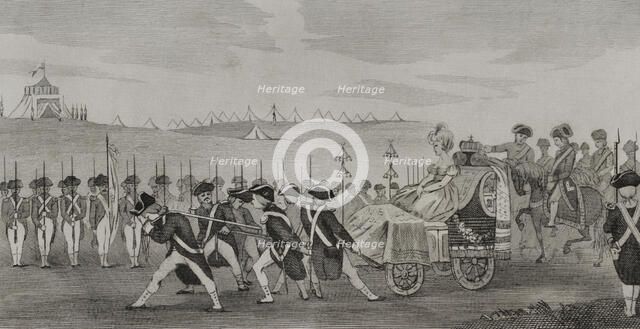 Review of Badajoz, Spain, 1801, (1851). Creator: LTL.