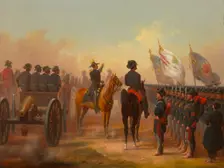 Review of Rhode Island and Maine Troops, 1861. Creator: James Walker