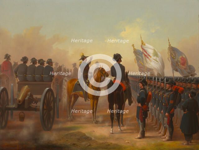 Review of Rhode Island and Maine Troops, 1861. Creator: James Walker.