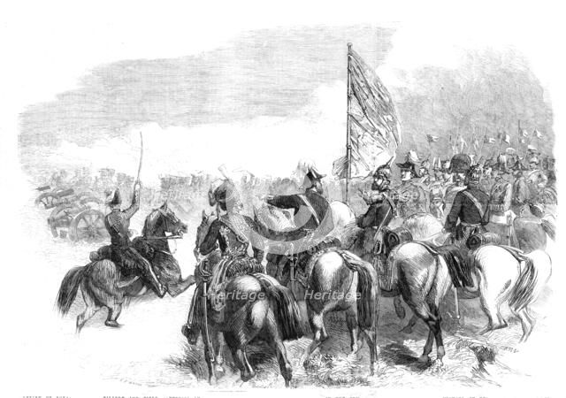 Review of Royal Horse Artillery and Field Batteries at Woolwich, by the Duke of Cambridge..., 1860. Creator: Frederick John Skill.