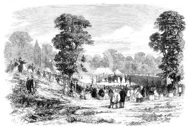 Review of the Worcester Volunteers in Stoneleigh Park, 1860. Creator: Unknown.
