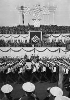 Review of the armed forces, Nuremberg, Germany, 1935