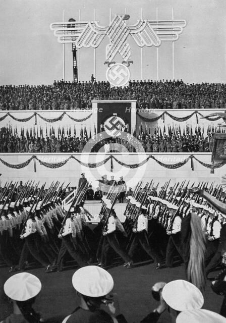 Review of the armed forces, Nuremberg, Germany, 1935. Artist: Unknown