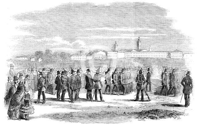 Review of the British-Italian Legion, at Novara, 1856.  Creator: Unknown.