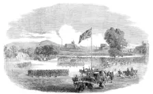 Review of the Cumberland Rifle Volunteers in Rickerby Park, Carlisle, 1861. Creator: Unknown