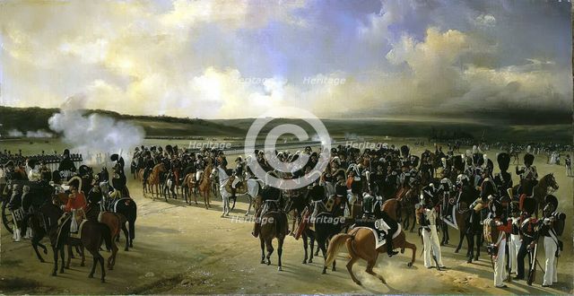 Review of the French Guards in the Presence of Charles X, 1830. Creator: Adolphe Ladurner.