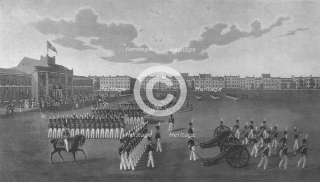 'Review of The Hon. Artillery Company', 1829 (1909). Artist: Robert Havell.