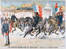Review of the indigenous cavalry, French Indochina, 1903
