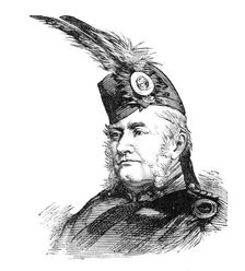Review of the Scottish Volunteers: Lieut.-Col. Cluny Macpherson, Commanding 1st Inverness, 1881. Creator: Unknown
