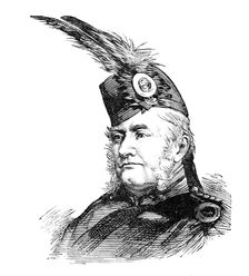 Review of the Scottish Volunteers: Lieut.-Col. Cluny Macpherson, Commanding 1st Inverness, 1881. Creator: Unknown