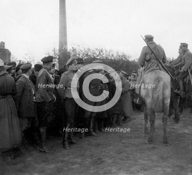 Review of White Guard troops in Tomsk on September 22, 1918. Creator: Unknown.