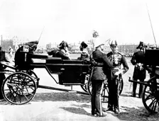 Review on Southsea Common in honour of the Ameer's son: watching The March Past,1895. Creator: Charles Knight