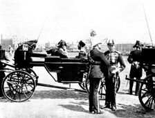 Review on Southsea Common in honour of the Ameer's son: watching The March Past,1895. Creator: Charles Knight