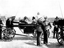 Review on Southsea Common in honour of the Ameer's son: watching The March Past,1895. Creator: Charles Knight