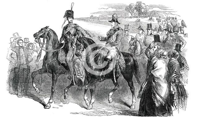 ...Review on Wimbledon Common, 1850.  Creator: Smyth.