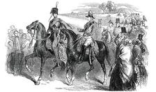 ...Review on Wimbledon Common, 1850. Creator: Smyth