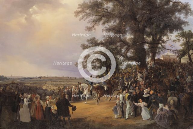 Review in Ladugårdsgärde Fields during Czar Nicolaus' Visit in 1838. Creator: Karl Stefan Bennet.