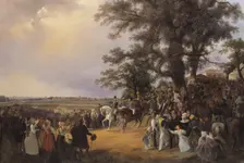 Review in Ladugårdsgärde Fields during Czar Nicolaus Visit in 1838. Creator: Karl Stefan Bennet