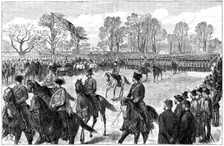 Review in Windsor Great Park of the troops from the Ashanti war 1900. Artist: G Durand