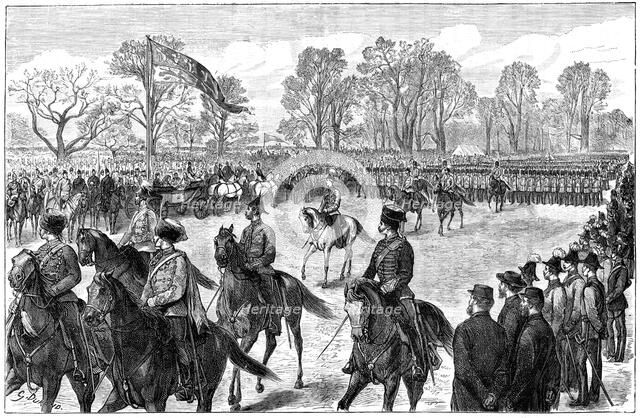 'Review in Windsor Great Park of the troops from the Ashanti war', 1900. Artist: G Durand