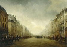 Review passing by the Prince-President on the Grand Boulevards, 1852. Creator: Gustave-Edward Barry