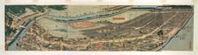 Revised Panoramic View of Yokohama (Saikai Yokohama fukei), 1861 and 1873. Creator: Sadahide Utagawa
