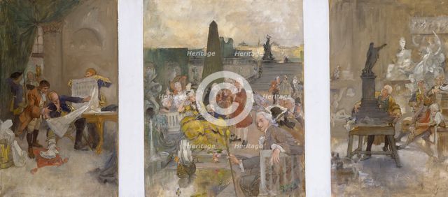 Revised Scheme for Decoration of the Walls in the Lower Hall, late 19th-early 20th century. Creator: Carl Larsson.