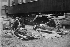 Reviving mine victims, between c1910 and c1915. Creator: Bain News Service